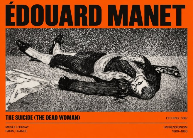 Édouard Manet The Suicide (the Dead Woman) No2 - Póster