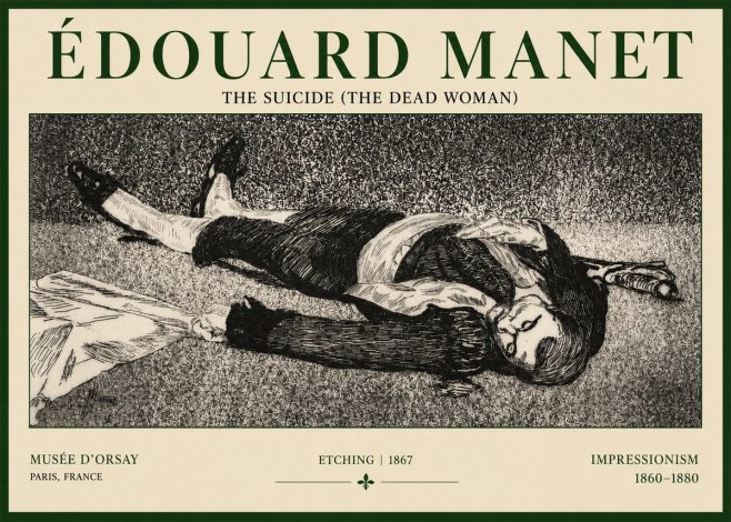 Édouard Manet The Suicide (the Dead Woman) No3 - Póster