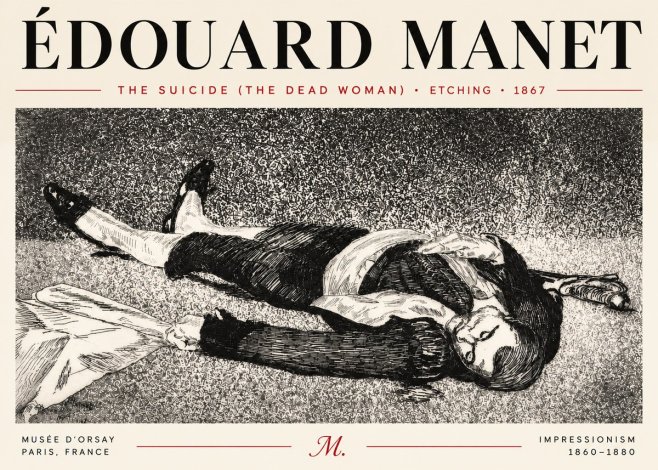 Édouard Manet The Suicide (the Dead Woman) No4 - Póster