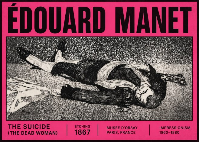 Édouard Manet The Suicide (the Dead Woman) No5 - Póster