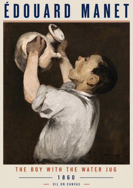 Édouard Manet The Boy with the Water Jug No4 - Póster