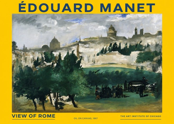 Édouard Manet View of Rome No2 - Póster