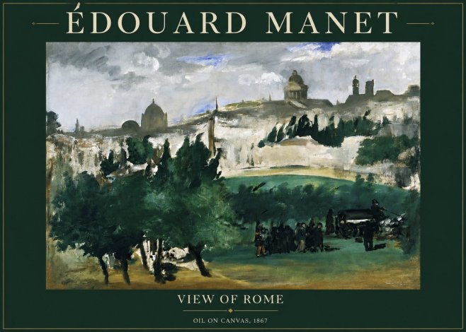 Édouard Manet View of Rome No3 - Póster
