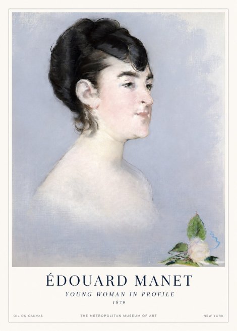 Édouard Manet Young Woman in Profile No1 - Póster