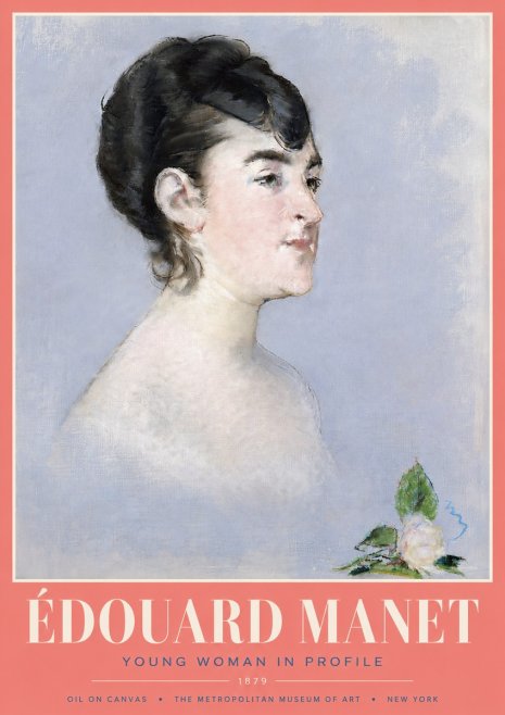 Édouard Manet Young Woman in Profile No3 - Póster