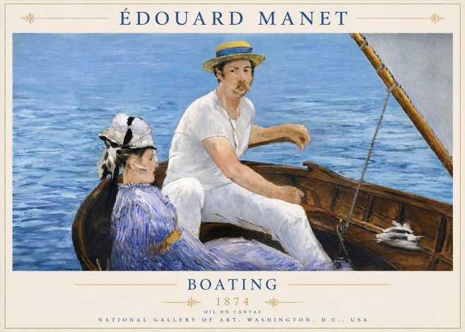 Édouard Manet Boating No3 - Póster