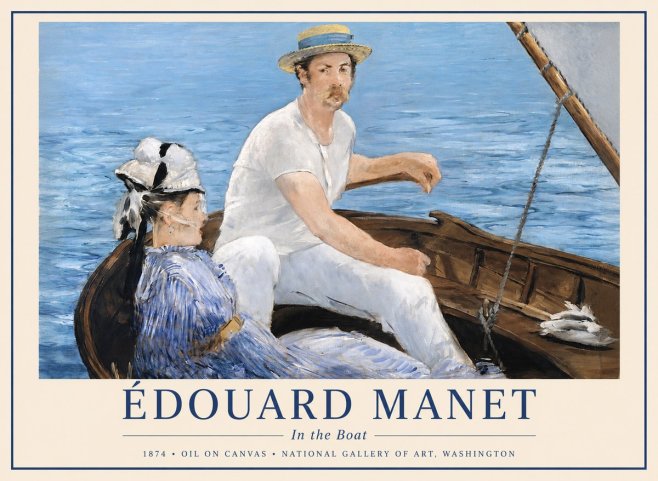 Édouard Manet Boating No6 - Póster