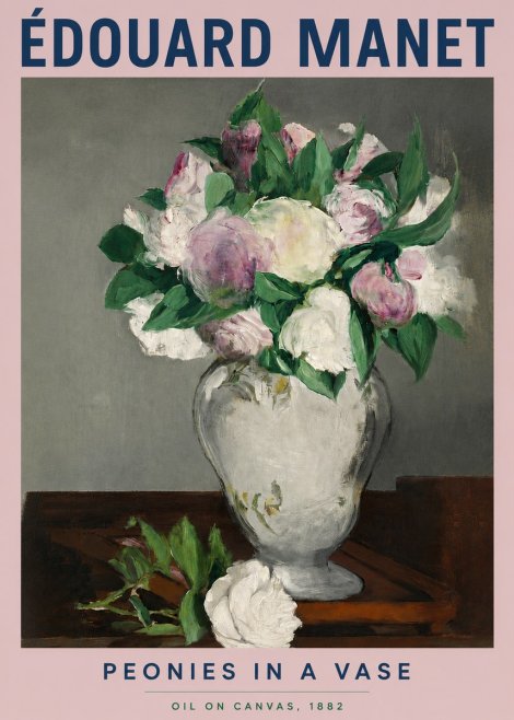 Édouard Manet Peonies in a Vase No3 - Póster