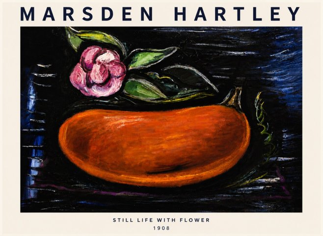 Marsden Hartley Still Life with Flower No5 - Póster