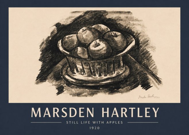 Marsden Hartley Still Life with Apples No4 - Póster
