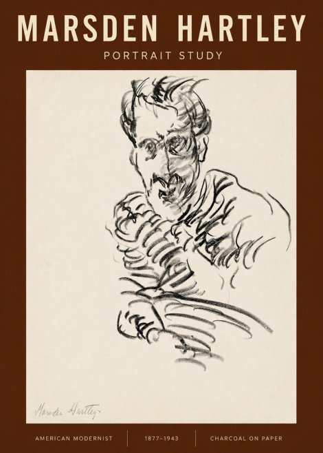 Marsden Hartley Portrait Study No2 - Póster