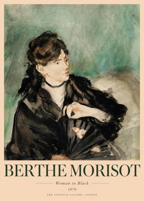 Berthe Morisot Woman in Black No1 - Póster