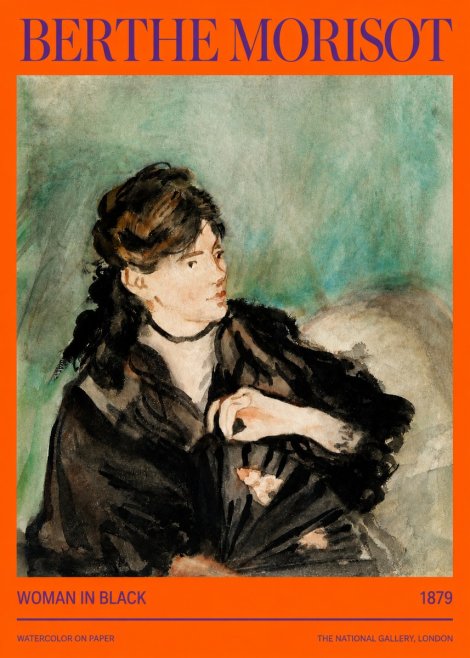 Berthe Morisot Woman in Black No2 - Póster
