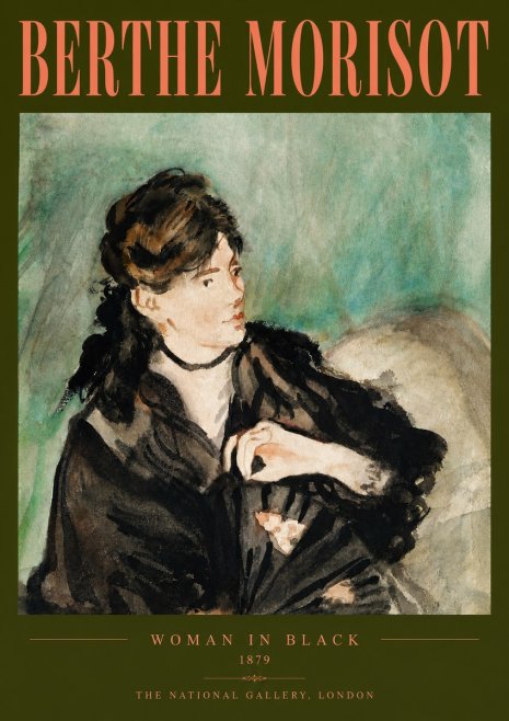 Berthe Morisot Woman in Black No5 - Póster