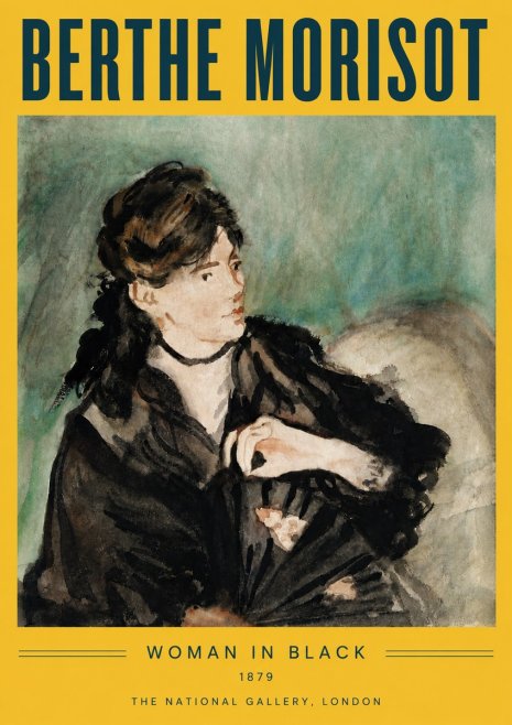 Berthe Morisot Woman in Black No6 - Póster