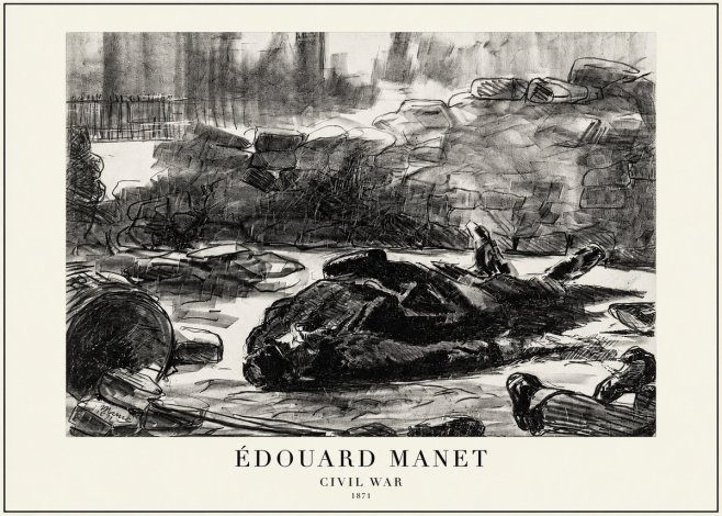 Édouard Manet Civil War No1 - Póster
