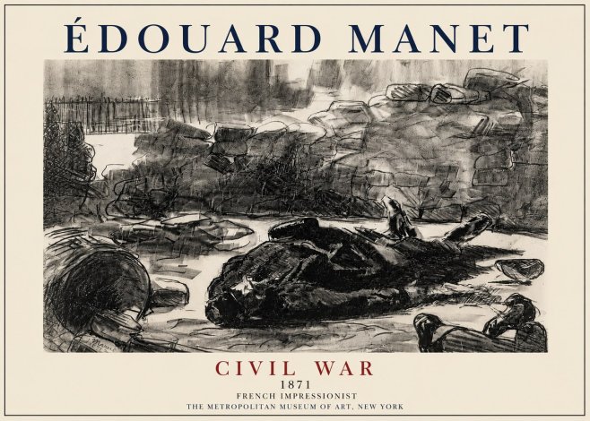 Édouard Manet Civil War No3 - Póster