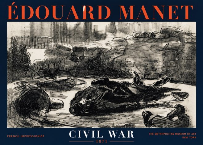 Édouard Manet Civil War No4 - Póster