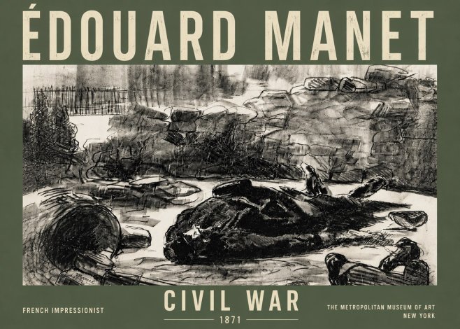 Édouard Manet Civil War No5 - Póster