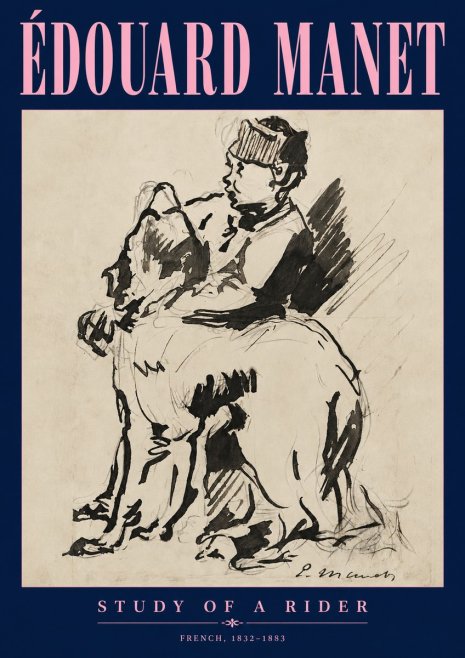 Édouard Manet Study of a Rider No3 - Póster