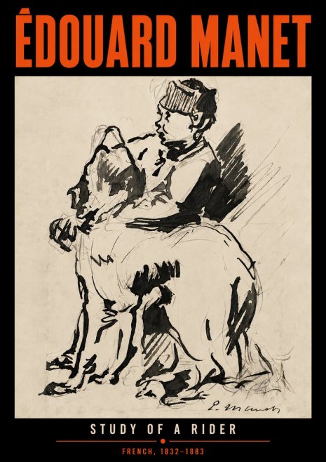Édouard Manet Study of a Rider No6 - Póster