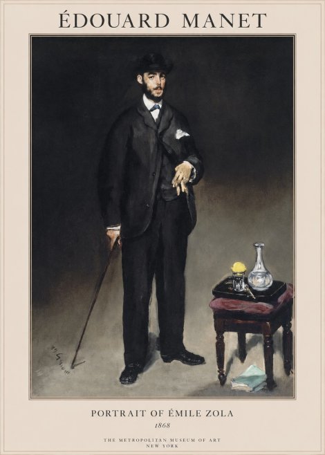 Édouard Manet Portrait of Émile Zola No1 - Póster
