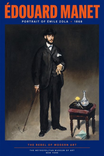 Édouard Manet Portrait of Émile Zola No2 - Póster