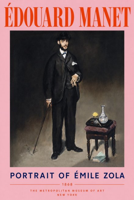 Édouard Manet Portrait of Émile Zola No4 - Póster