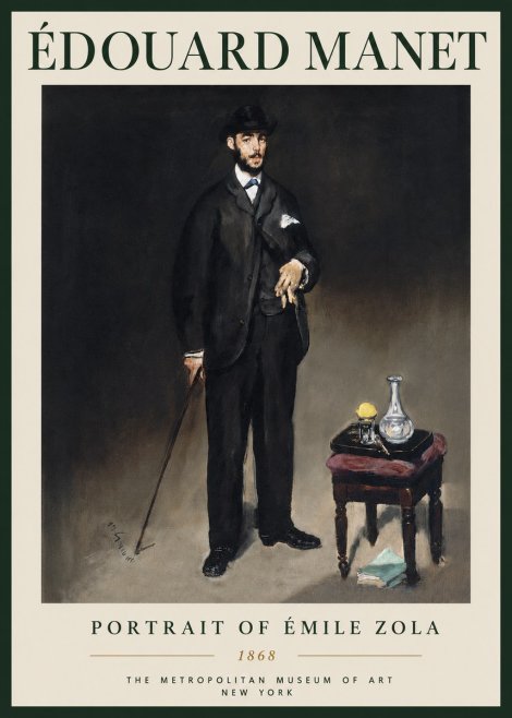 Édouard Manet Portrait of Émile Zola No5 - Póster