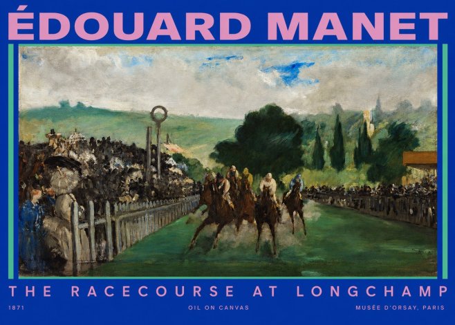 Édouard Manet The Racecourse at Longchamp No2 - Póster
