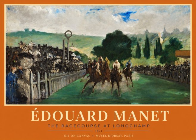 Édouard Manet The Racecourse at Longchamp No3 - Póster
