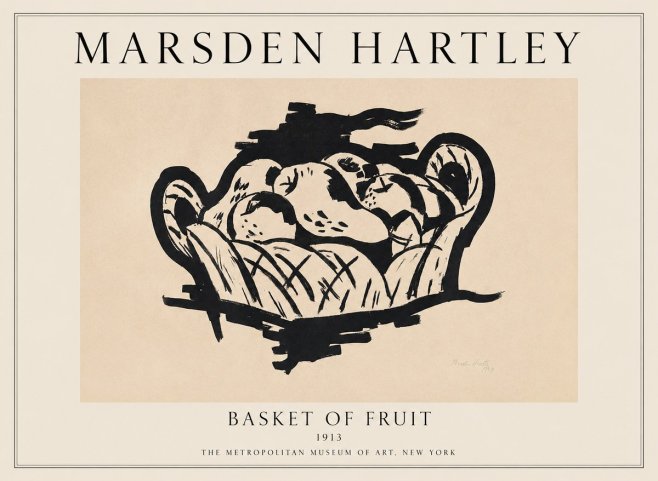 Marsden Hartley Basket of Fruit No1 - Póster