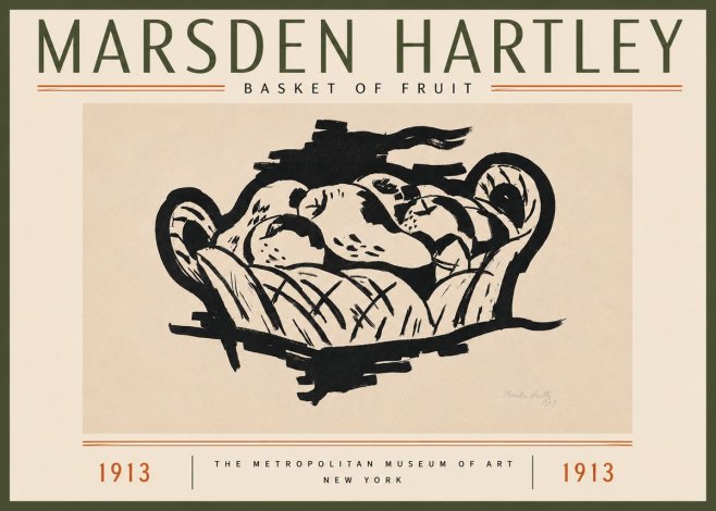 Marsden Hartley Basket of Fruit No4 - Póster