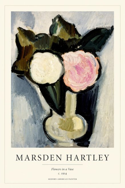 Marsden Hartley Flowers in a Vase No1 - Póster