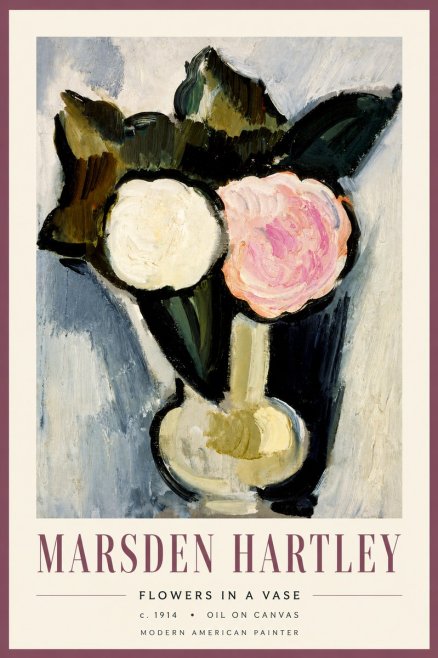 Marsden Hartley Flowers in a Vase No4 - Póster