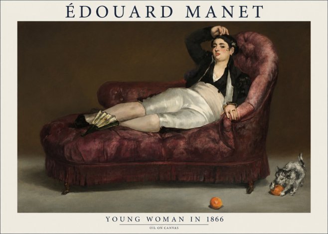 Édouard Manet Young Woman in 1866 No1 - Póster