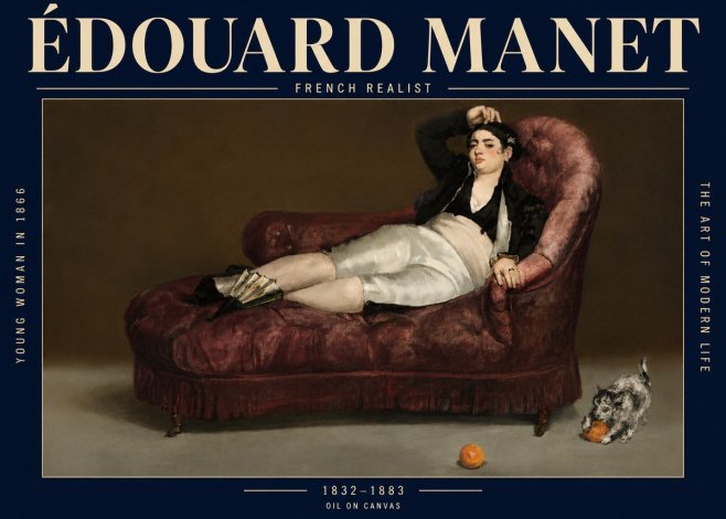Édouard Manet Young Woman in 1866 No6 - Póster