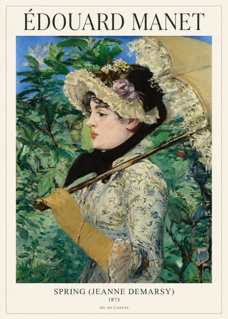 Édouard Manet Spring (Jeanne Demarsy) No1 - Póster