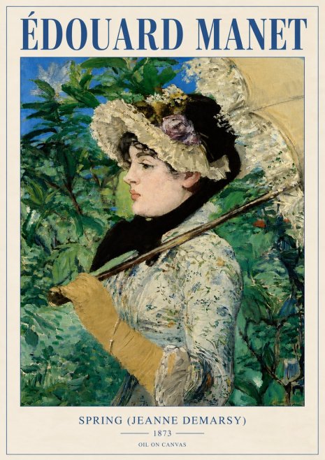 Édouard Manet Spring (Jeanne Demarsy) No4 - Póster