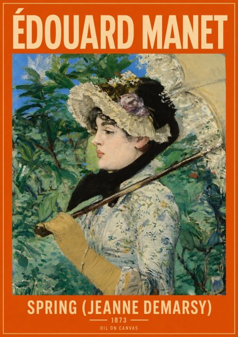 Édouard Manet Spring (Jeanne Demarsy) No5 - Póster