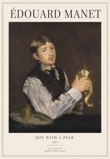 Édouard Manet Boy with a Pear No1 - Póster