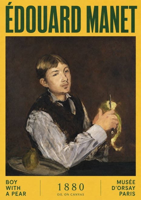 Édouard Manet Boy with a Pear No2 - Póster