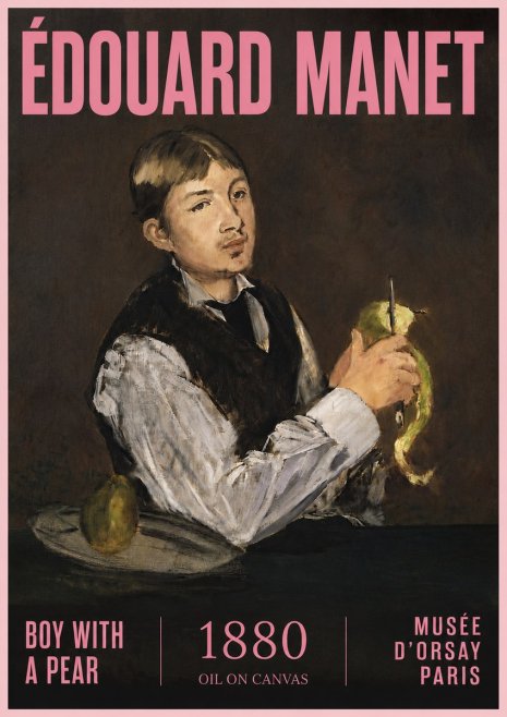 Édouard Manet Boy with a Pear No5 - Póster