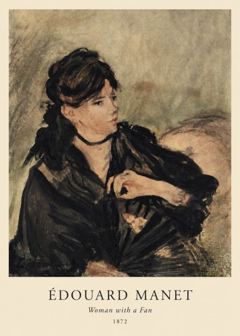 Édouard Manet Woman with a Fan No1 - Póster