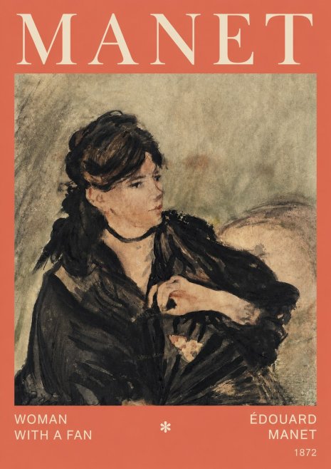 Édouard Manet Woman with a Fan No2 - Póster