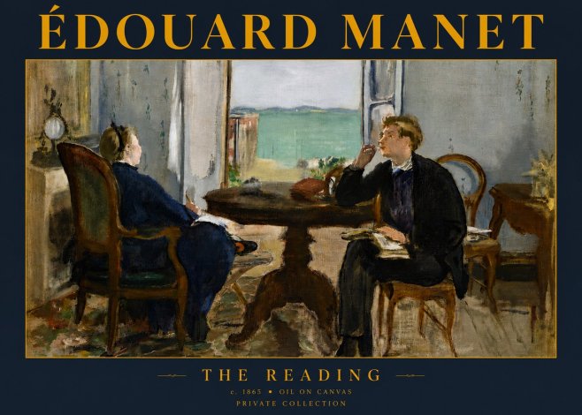 Édouard Manet The Reading No5 - Póster