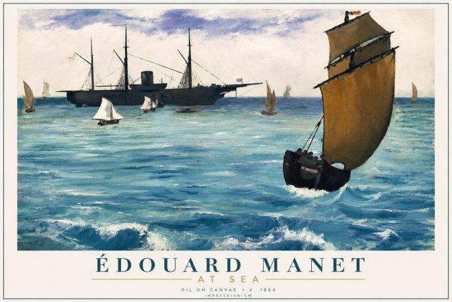 Édouard Manet At Sea No3 - Póster