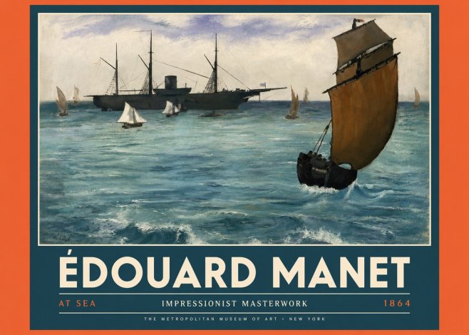 Édouard Manet At Sea No4 - Póster