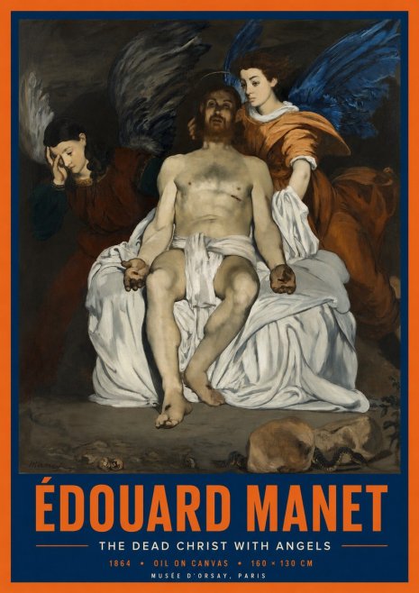 Édouard Manet The Dead Christ with Angels No2 - Póster