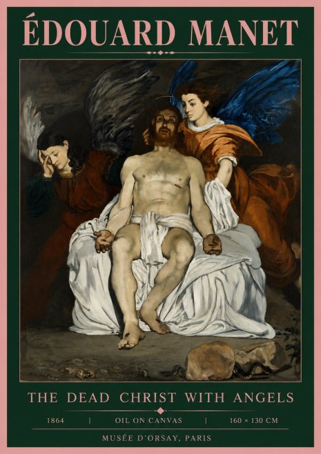 Édouard Manet The Dead Christ with Angels No5 - Póster